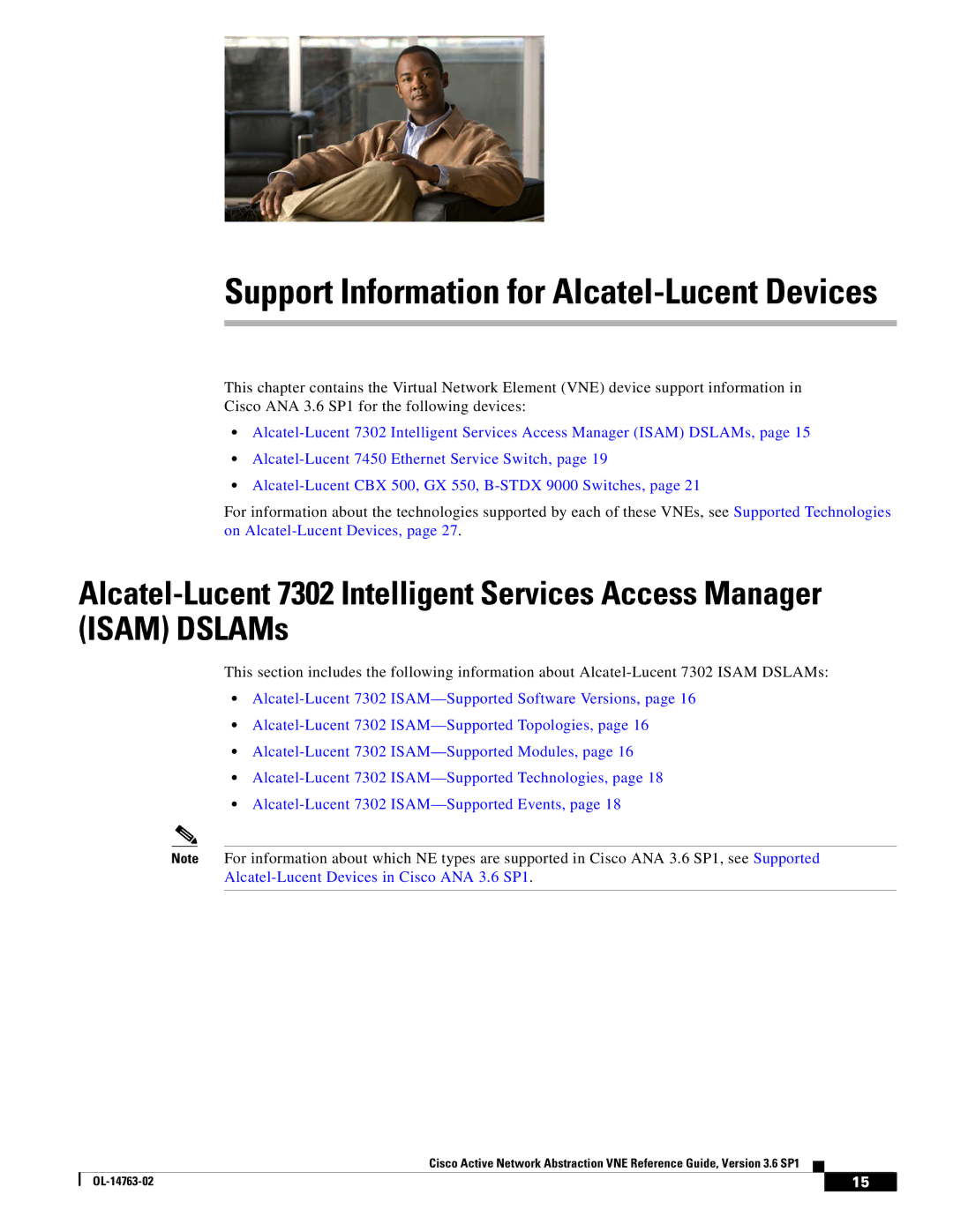 Cisco Systems OL-14763-02 manual Support Information for Alcatel-Lucent Devices 