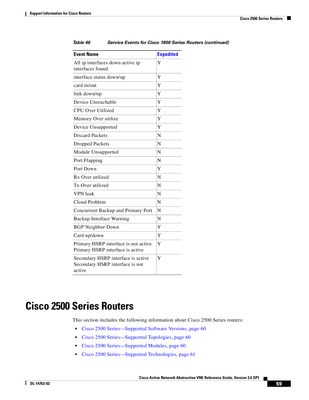 Cisco Systems OL-14763-02 manual Cisco 2500 Series Routers 