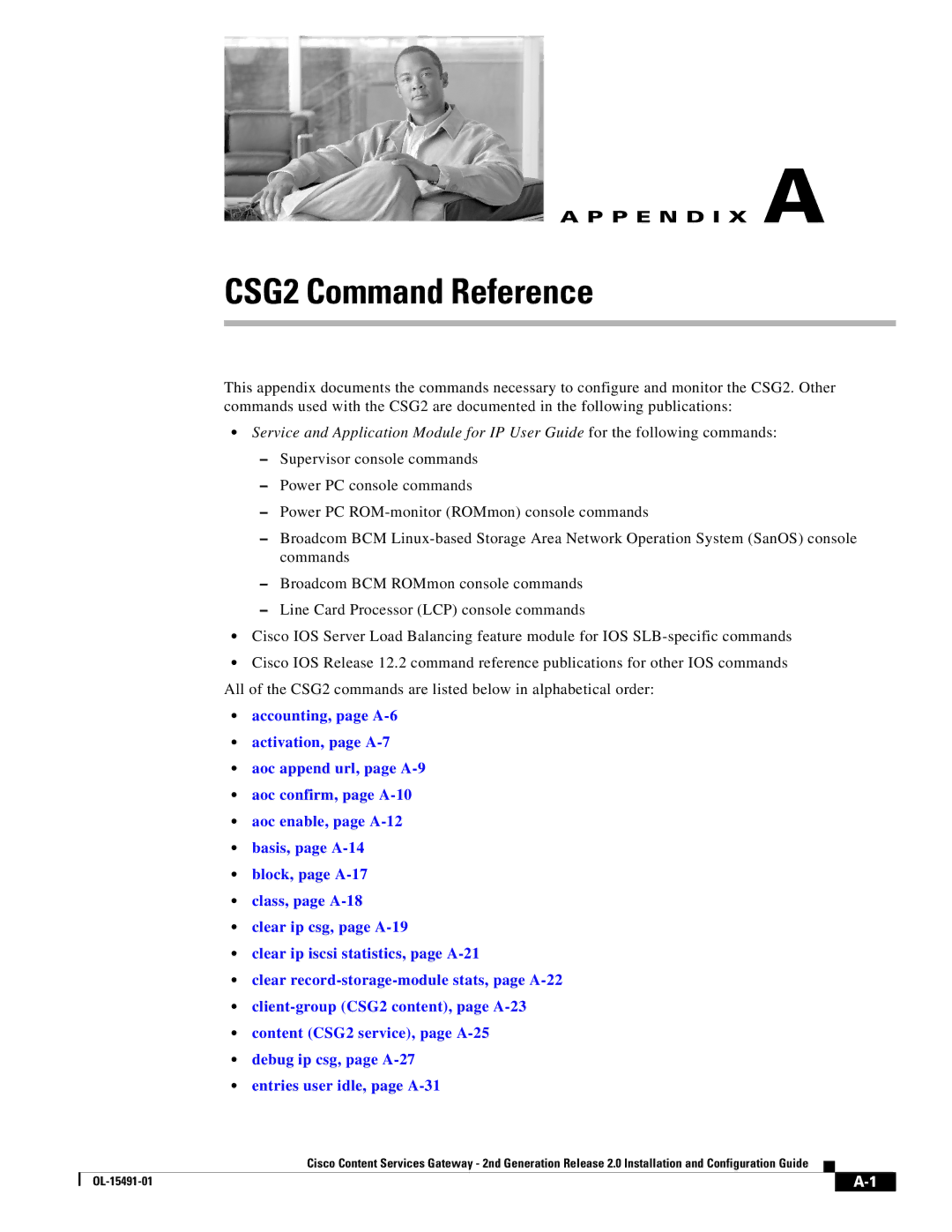 Cisco Systems OL-15491-01 appendix CSG2 Command Reference 