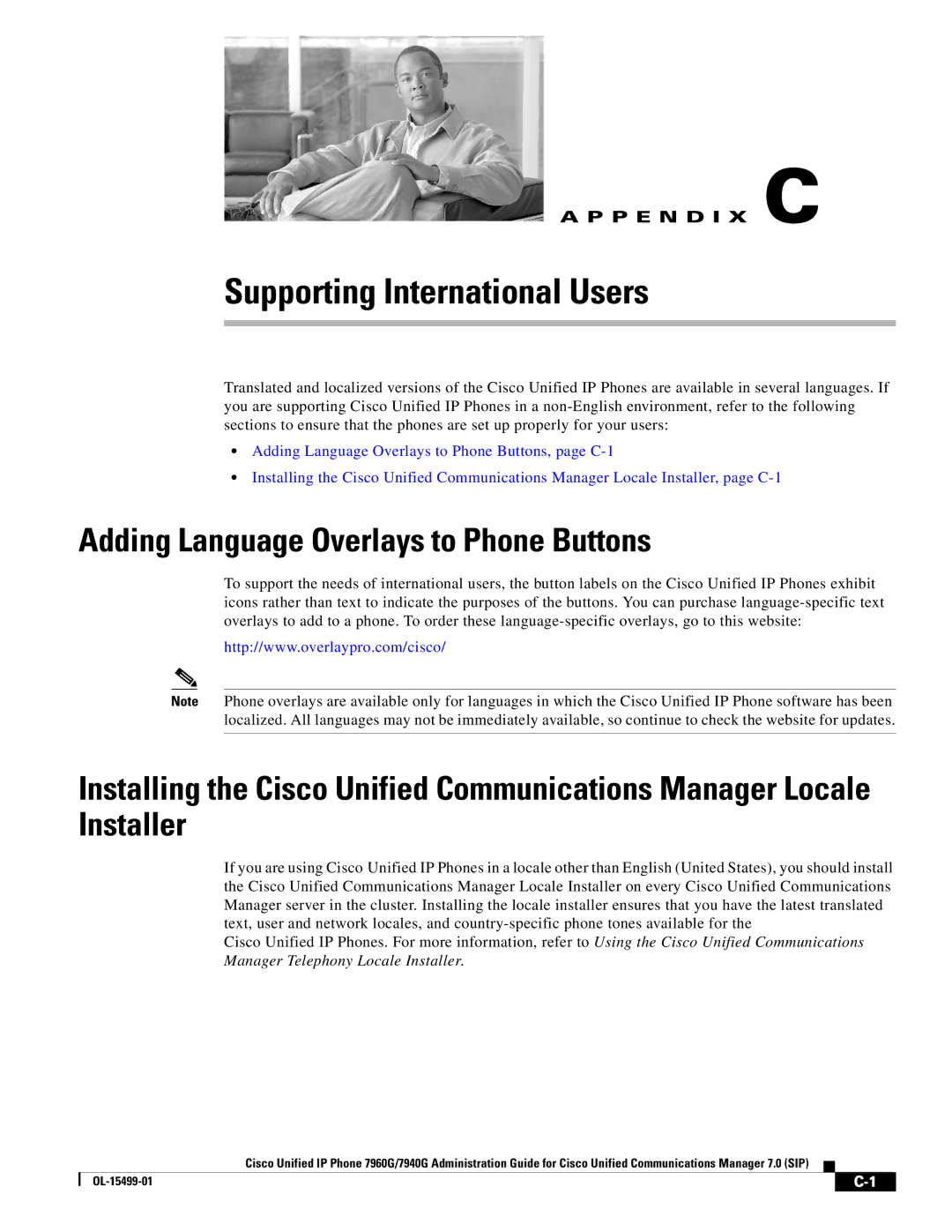 Cisco Systems OL-15499-01 appendix Supporting International Users, Adding Language Overlays to Phone Buttons 