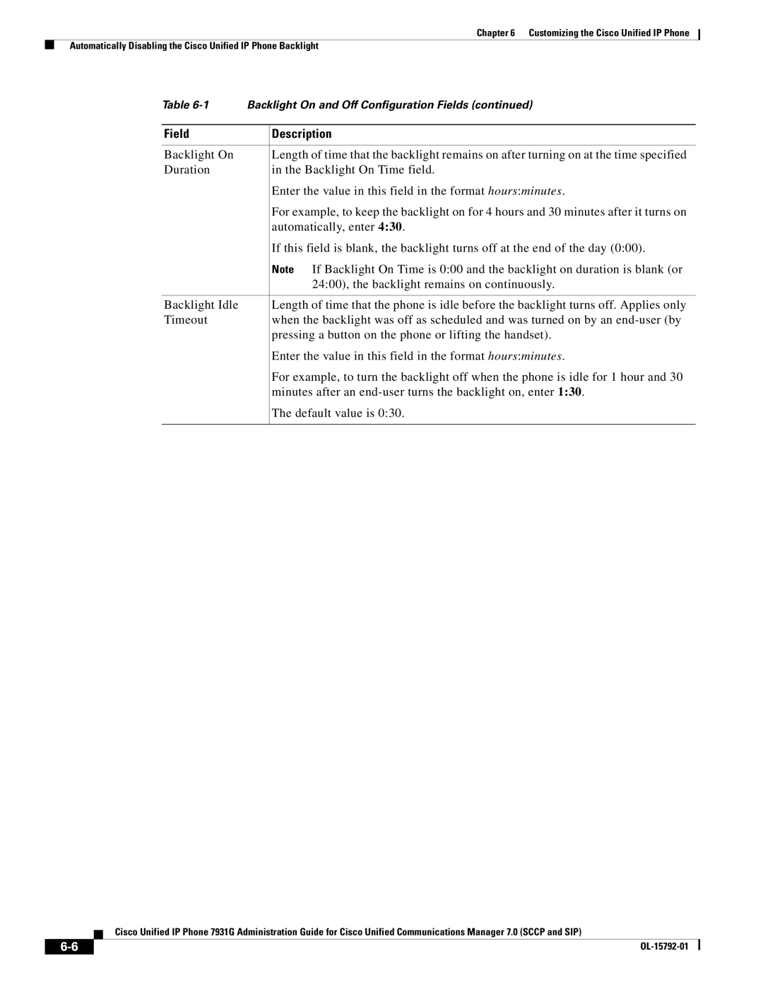 Cisco Systems OL-15792-01 manual Field Description 