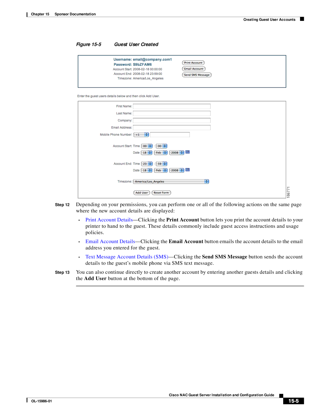 Cisco Systems OL-15986-01 manual 15-5, Guest User Created 