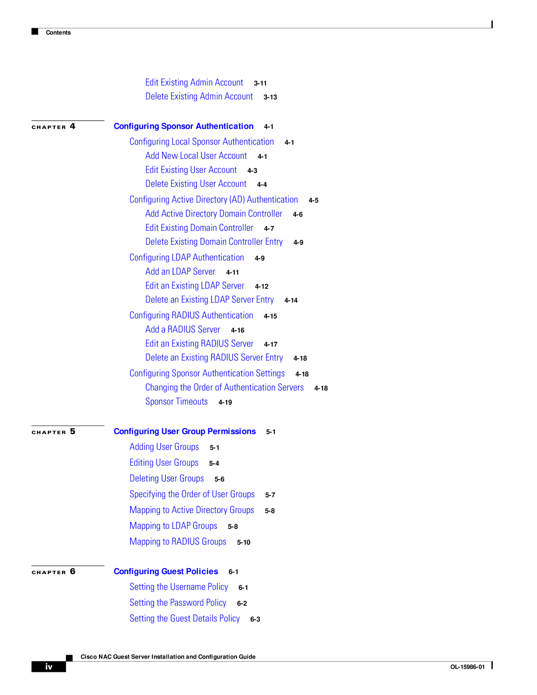 Cisco Systems OL-15986-01 manual Edit Existing User Account 