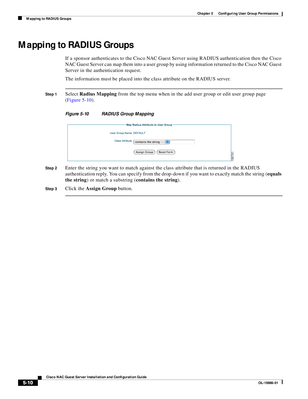 Cisco Systems OL-15986-01 manual Mapping to Radius Groups, Radius Group Mapping 