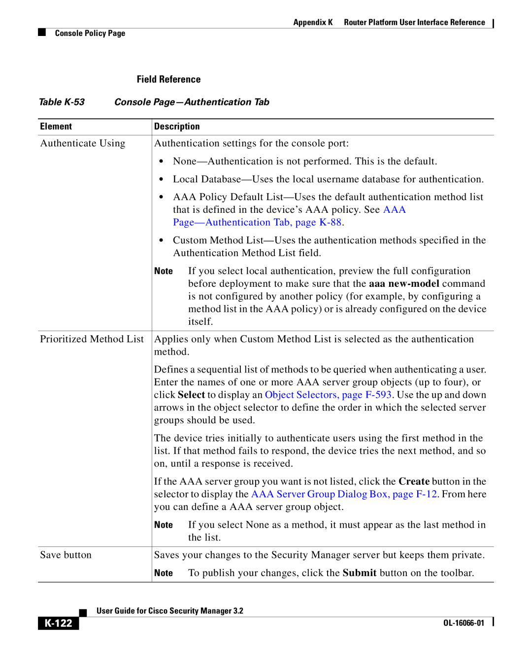 Cisco Systems OL-16066-01 appendix Page-Authentication Tab, page K-88, 122 