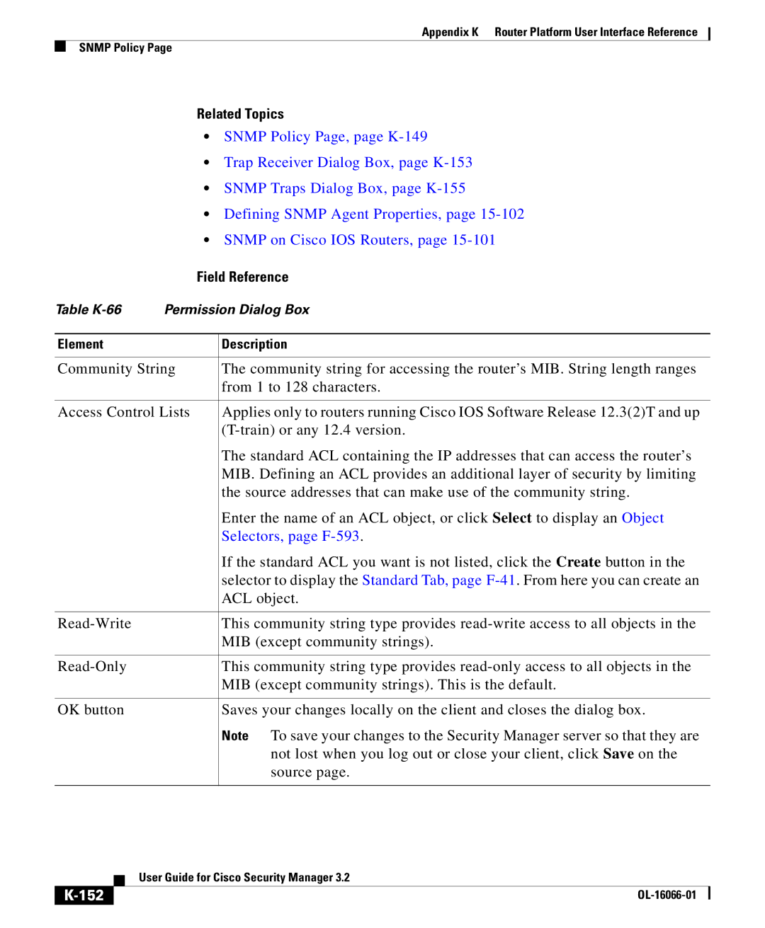 Cisco Systems OL-16066-01 appendix Trap Receiver Dialog Box, page K-153, Snmp Traps Dialog Box, page K-155, 152 