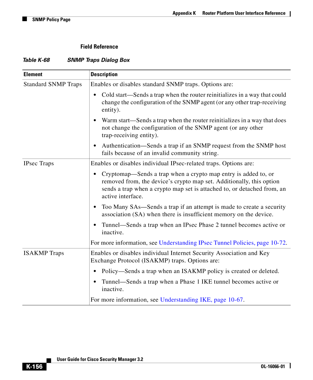 Cisco Systems OL-16066-01 appendix For more information, see Understanding IKE, 156 