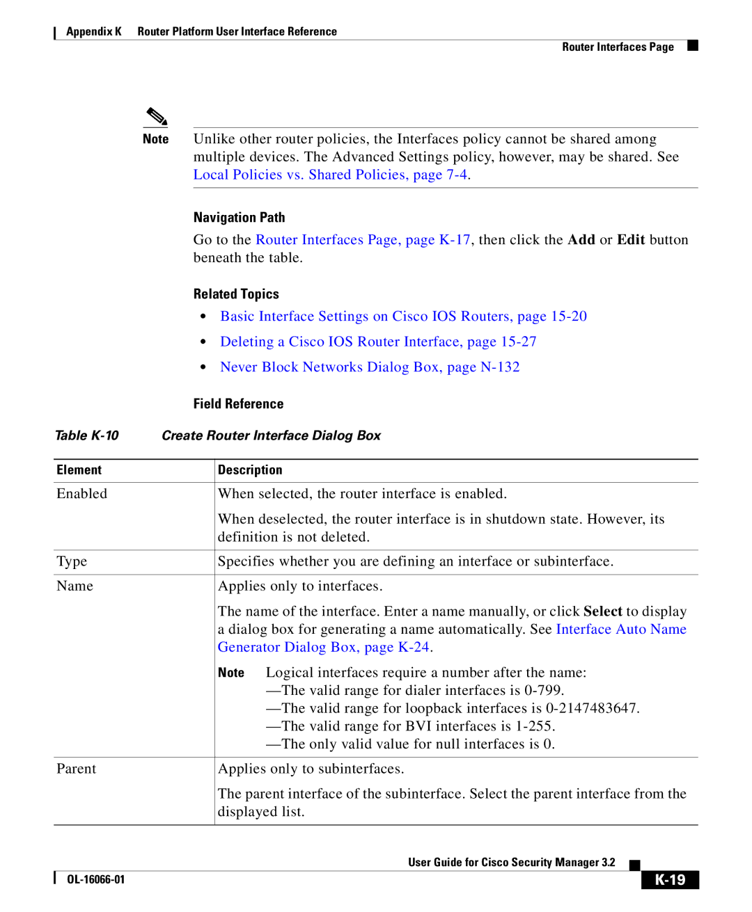 Cisco Systems OL-16066-01 appendix Enabled Type Name Parent 