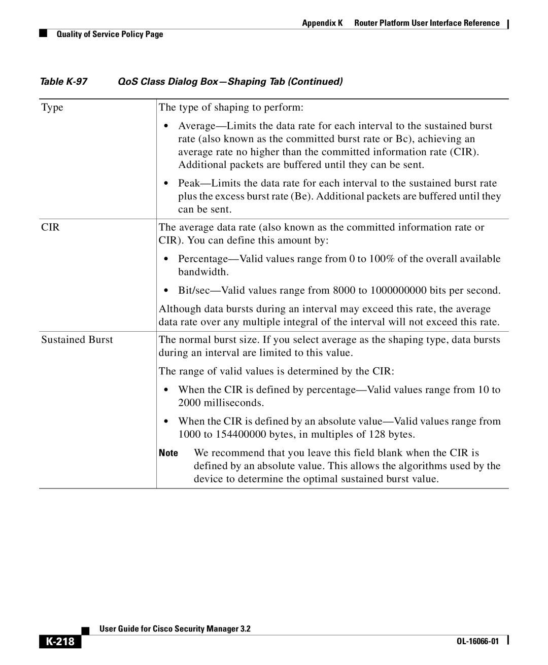 Cisco Systems OL-16066-01 appendix Cir, 218 