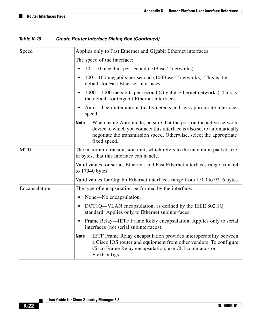 Cisco Systems OL-16066-01 appendix Mtu 