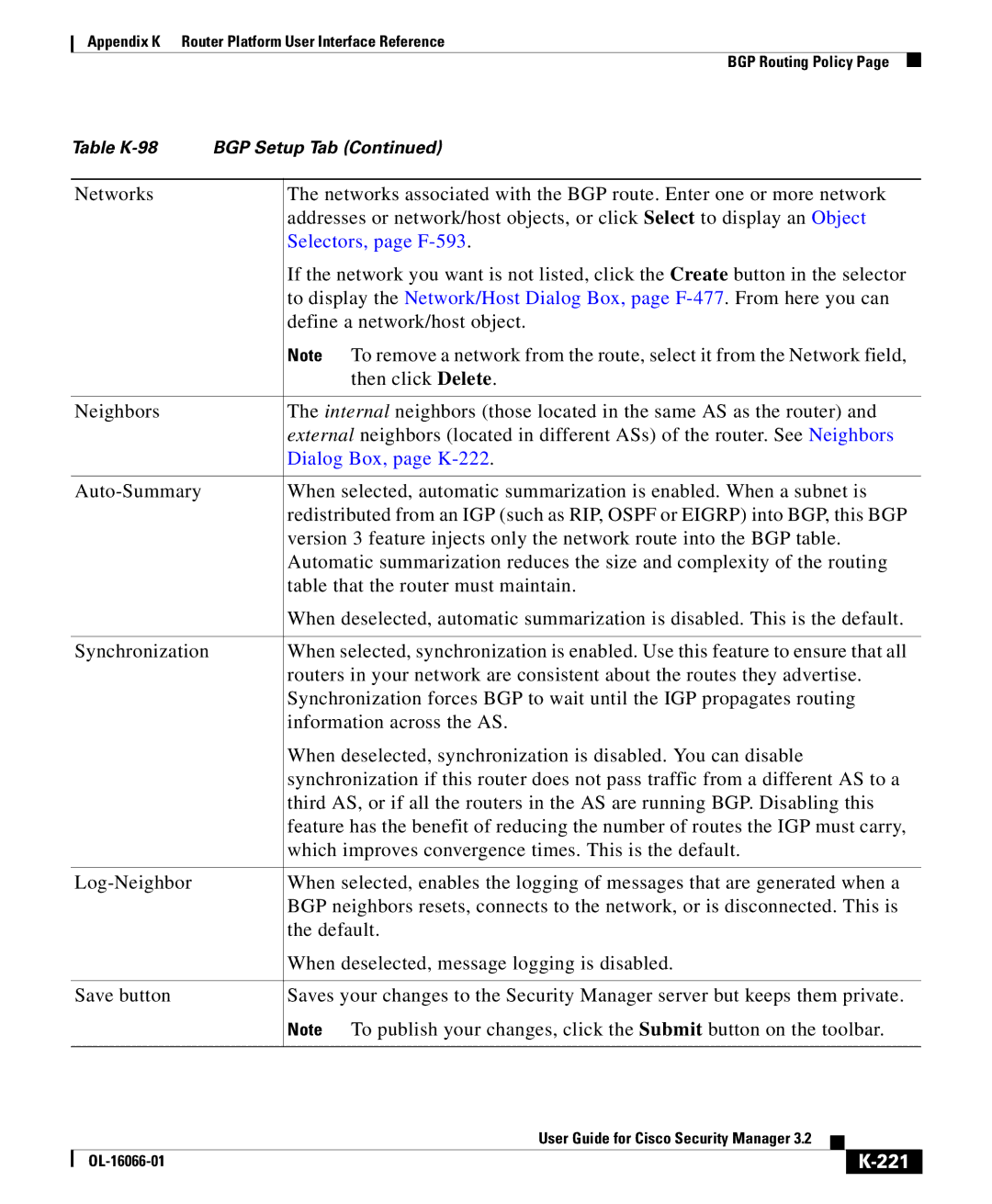 Cisco Systems OL-16066-01 appendix Dialog Box, page K-222, 221 