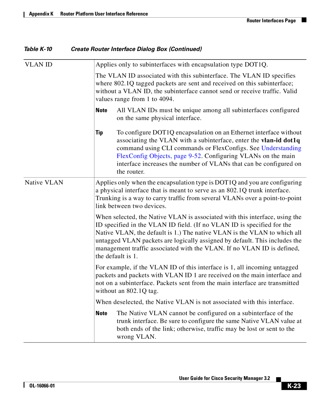 Cisco Systems OL-16066-01 appendix Vlan ID 