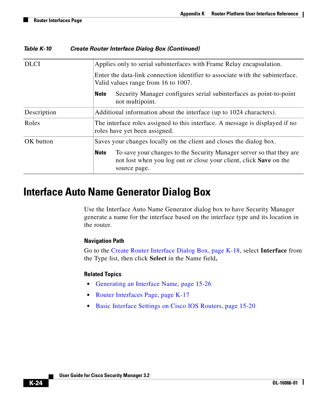 Cisco Systems OL-16066-01 appendix Interface Auto Name Generator Dialog Box, Dlci 