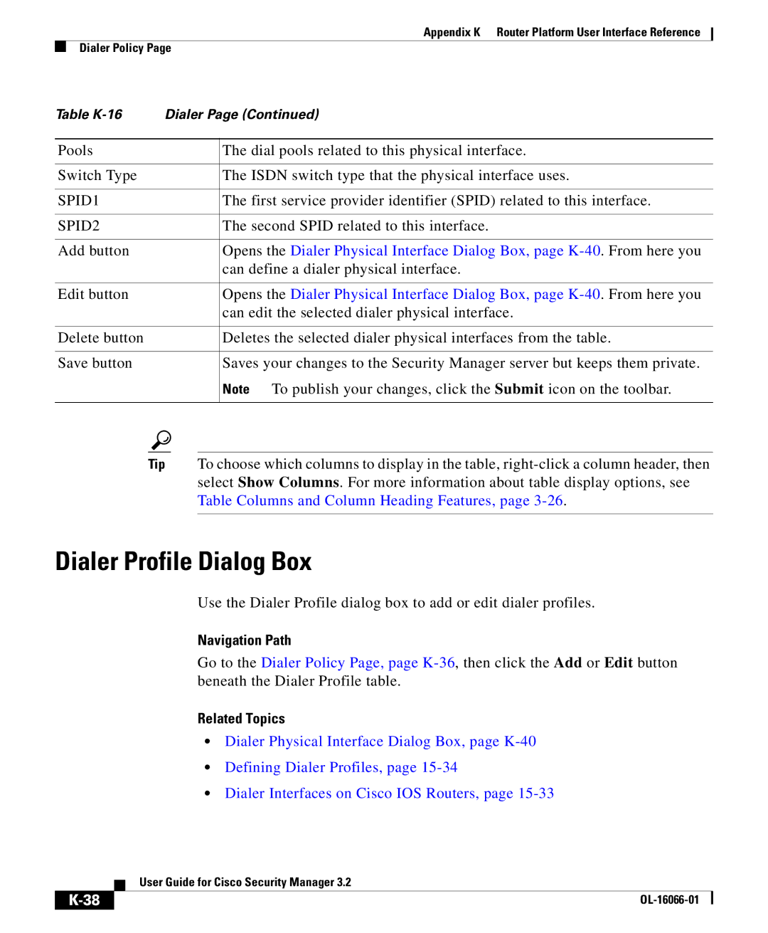 Cisco Systems OL-16066-01 appendix Dialer Profile Dialog Box, SPID1, SPID2 