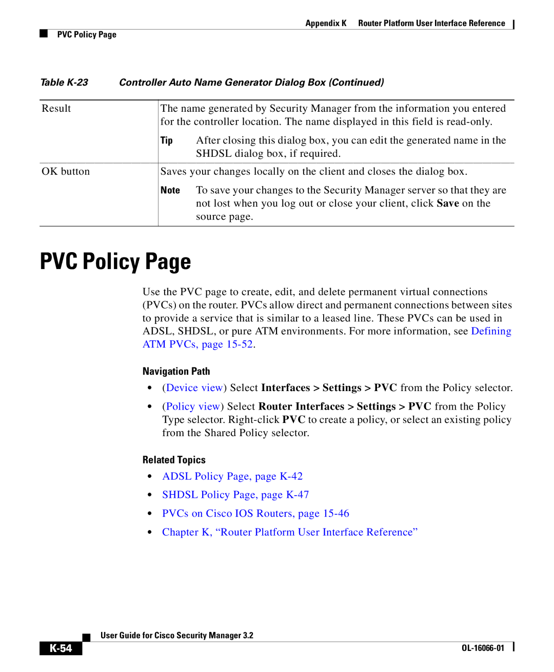 Cisco Systems OL-16066-01 appendix PVC Policy 