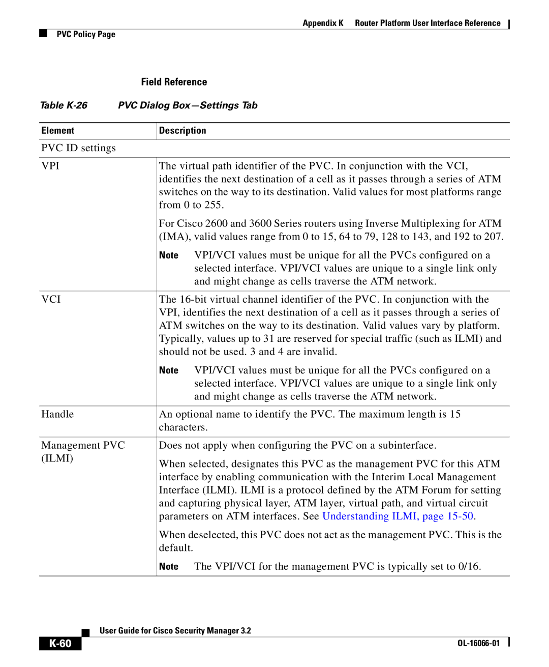 Cisco Systems OL-16066-01 appendix Vpi, Vci, Ilmi 