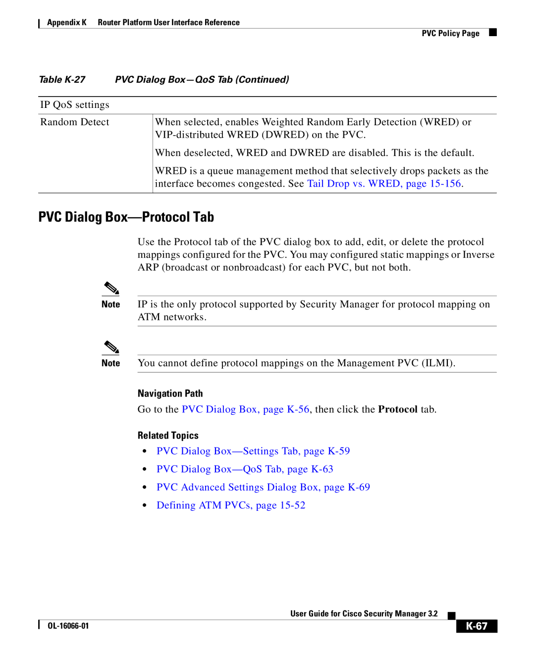 Cisco Systems OL-16066-01 appendix PVC Dialog Box-Protocol Tab 