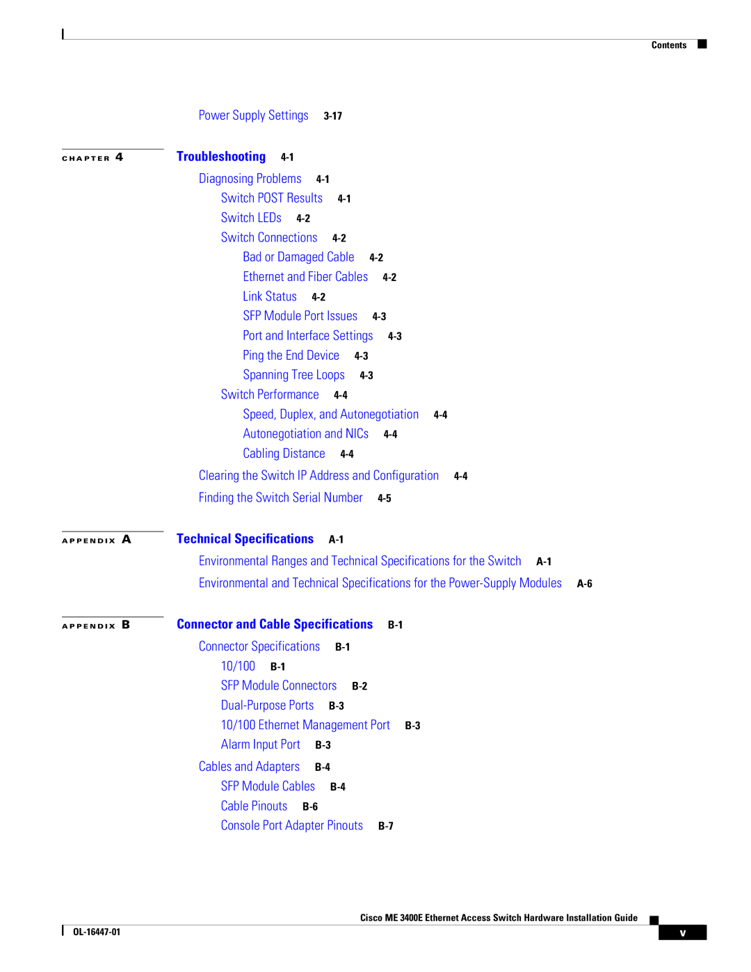 Cisco Systems OL-16447-01 manual Link Status 