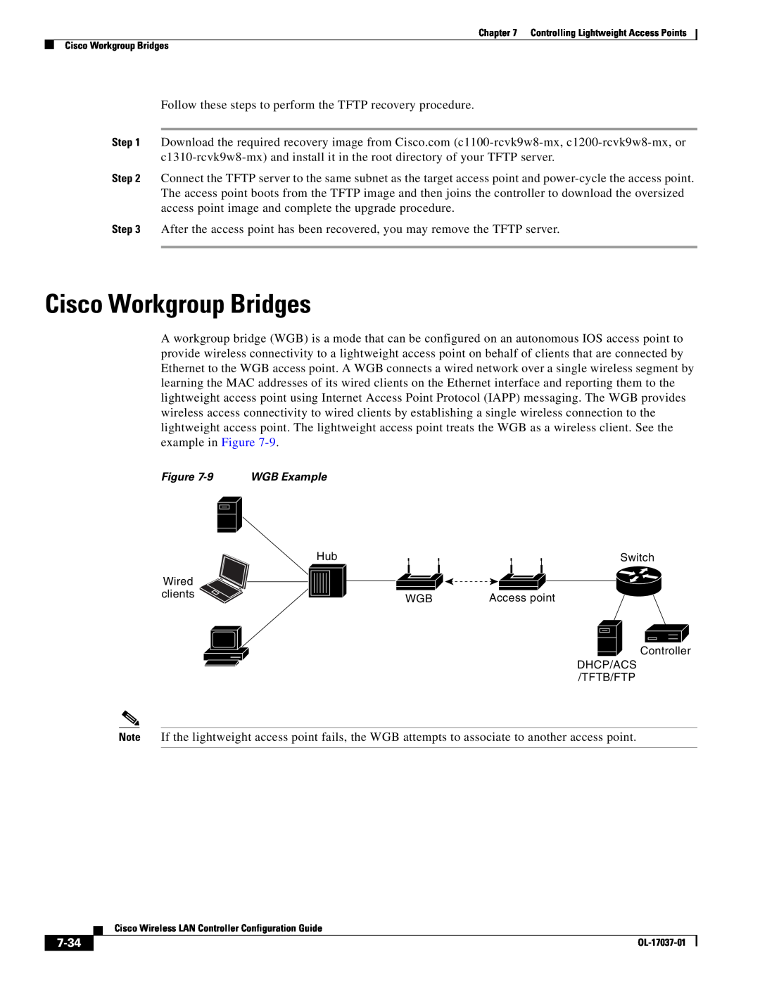 Cisco Systems OL-17037-01 manual Cisco Workgroup Bridges, 7-34 