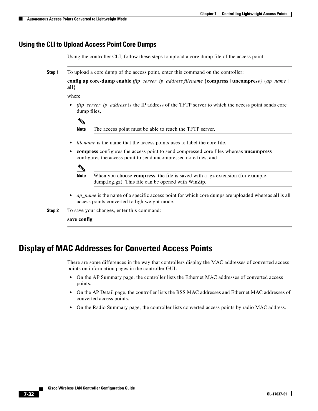 Cisco Systems OL-17037-01 manual Display of MAC Addresses for Converted Access Points 