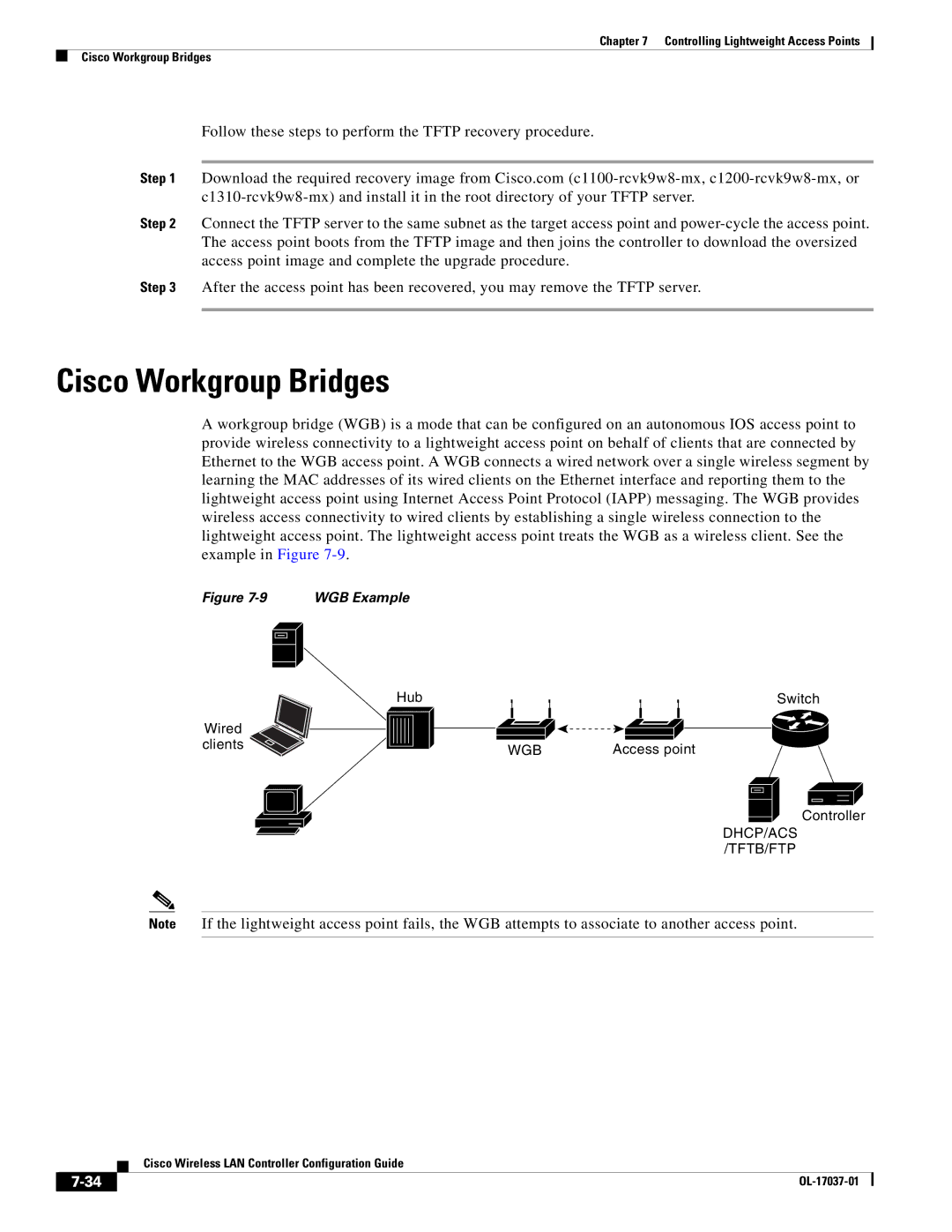 Cisco Systems OL-17037-01 manual Cisco Workgroup Bridges, WGB Example 