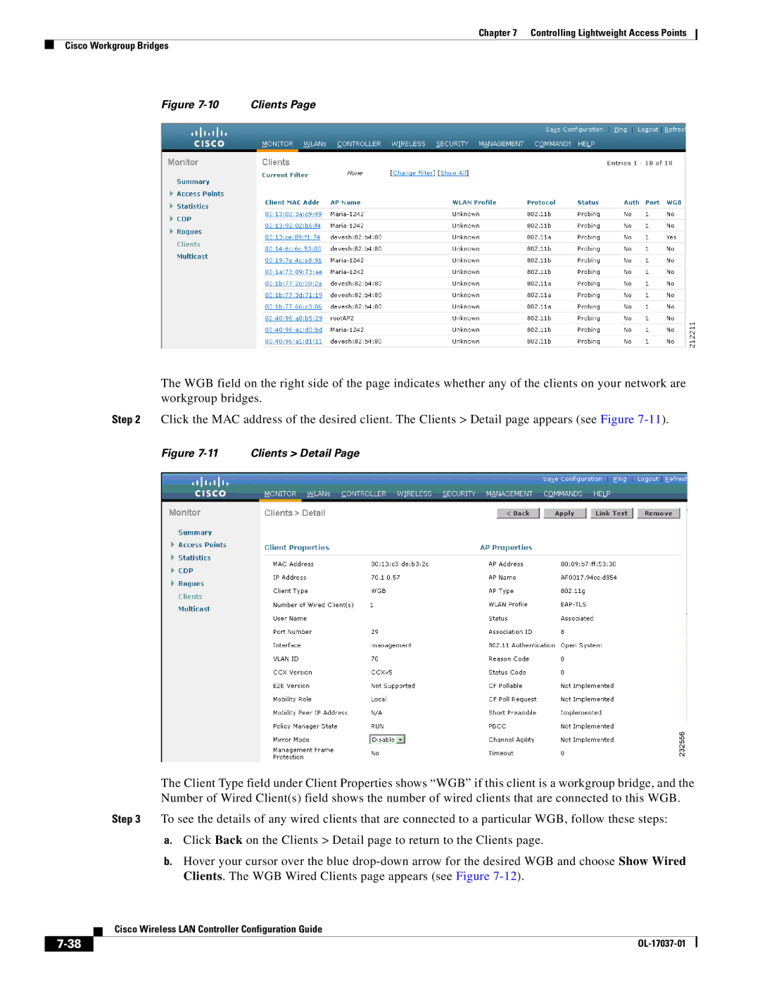 Cisco Systems OL-17037-01 manual Clients Detail 