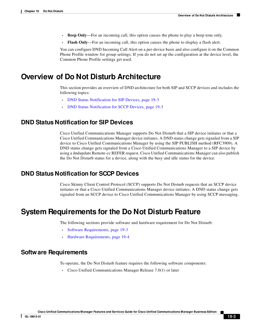 Cisco Systems OL-18613-01 Overview of Do Not Disturb Architecture, System Requirements for the Do Not Disturb Feature 