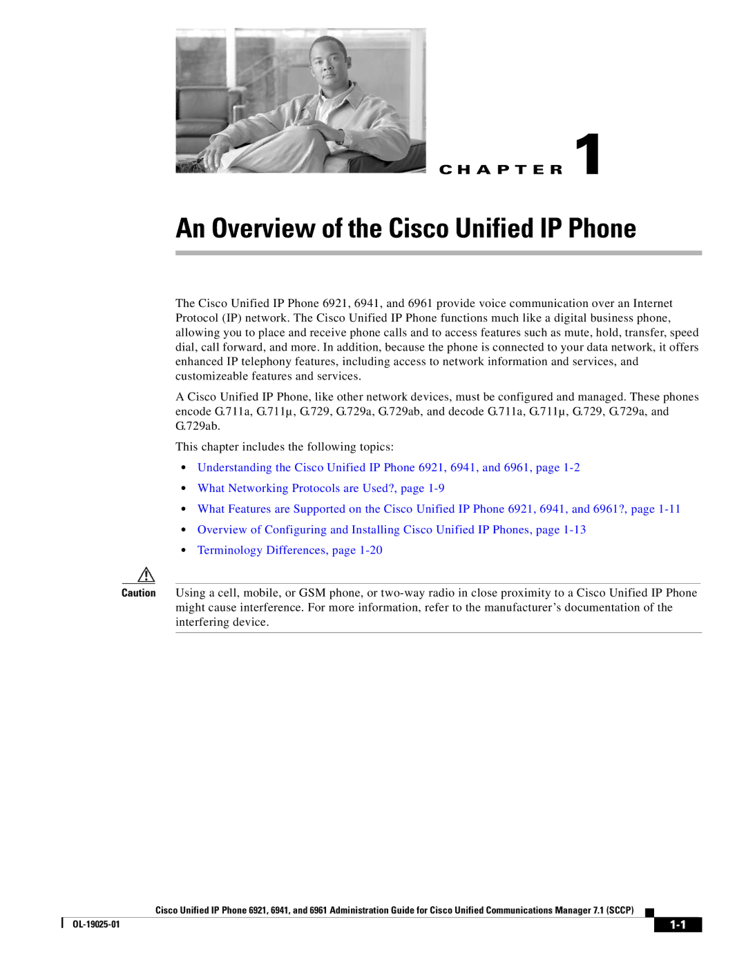 Cisco Systems OL-19025-01 manual An Overview of the Cisco Unified IP Phone 