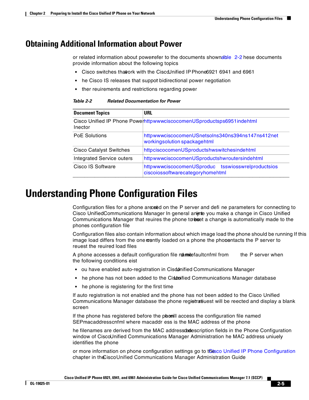 Cisco Systems OL-19025-01 manual Understanding Phone Configuration Files, Obtaining Additional Information about Power 