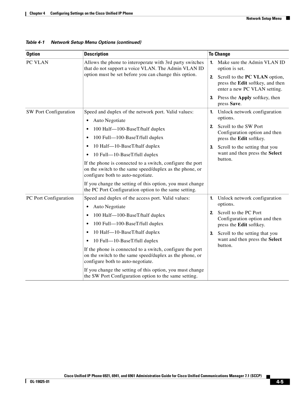 Cisco Systems OL-19025-01 manual PC Vlan 