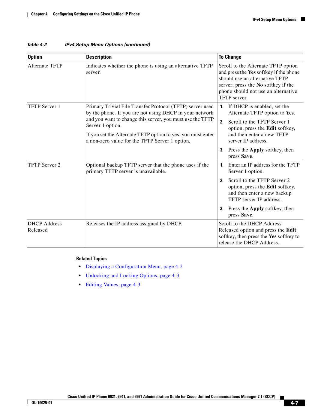 Cisco Systems OL-19025-01 manual Related Topics 