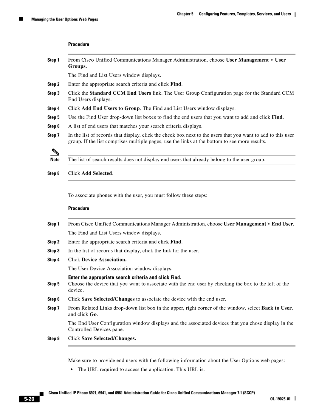 Cisco Systems OL-19025-01 manual Click Add Selected, Enter the appropriate search criteria and click Find 