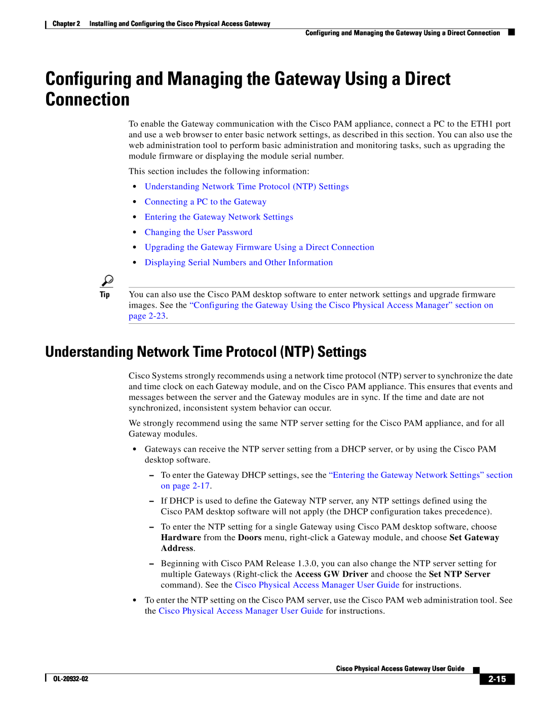 Cisco Systems OL-20932-02 Configuring and Managing the Gateway Using a Direct Connection, Changing the User Password, 2-15 