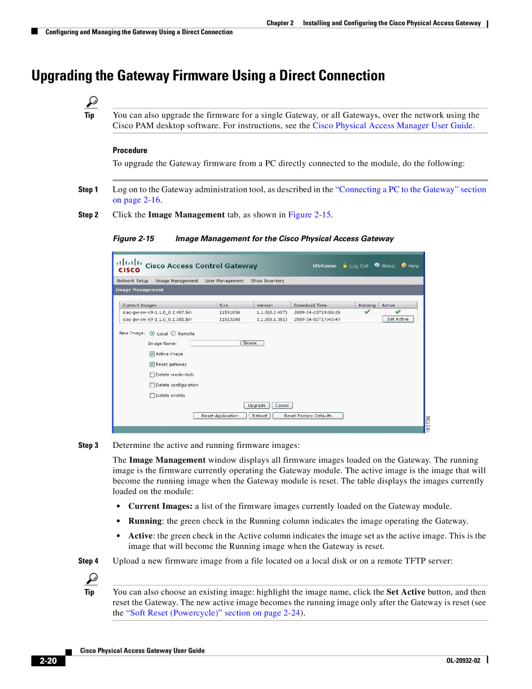 Cisco Systems OL-20932-02 manual Upgrading the Gateway Firmware Using a Direct Connection 