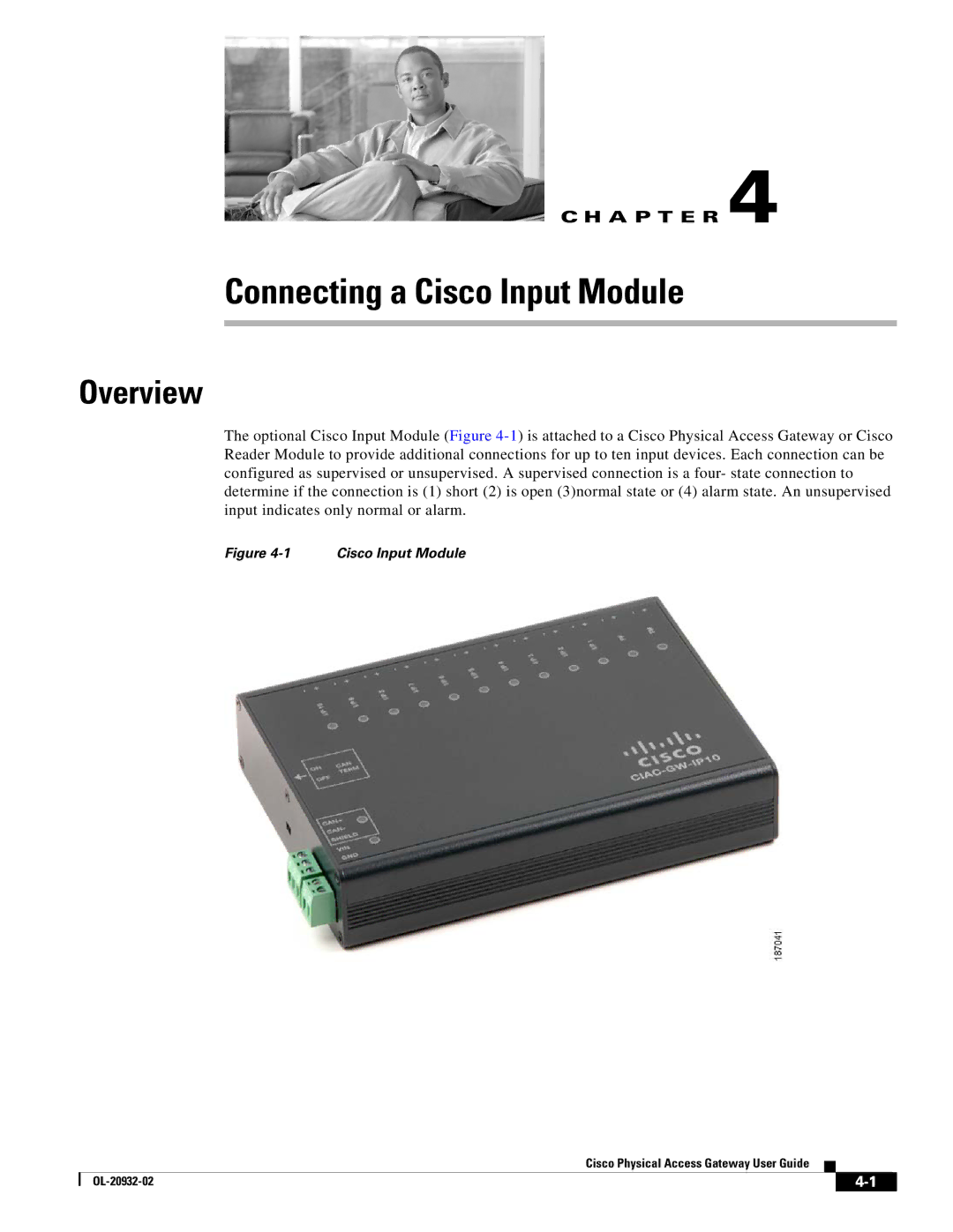 Cisco Systems OL-20932-02 manual Connecting a Cisco Input Module 