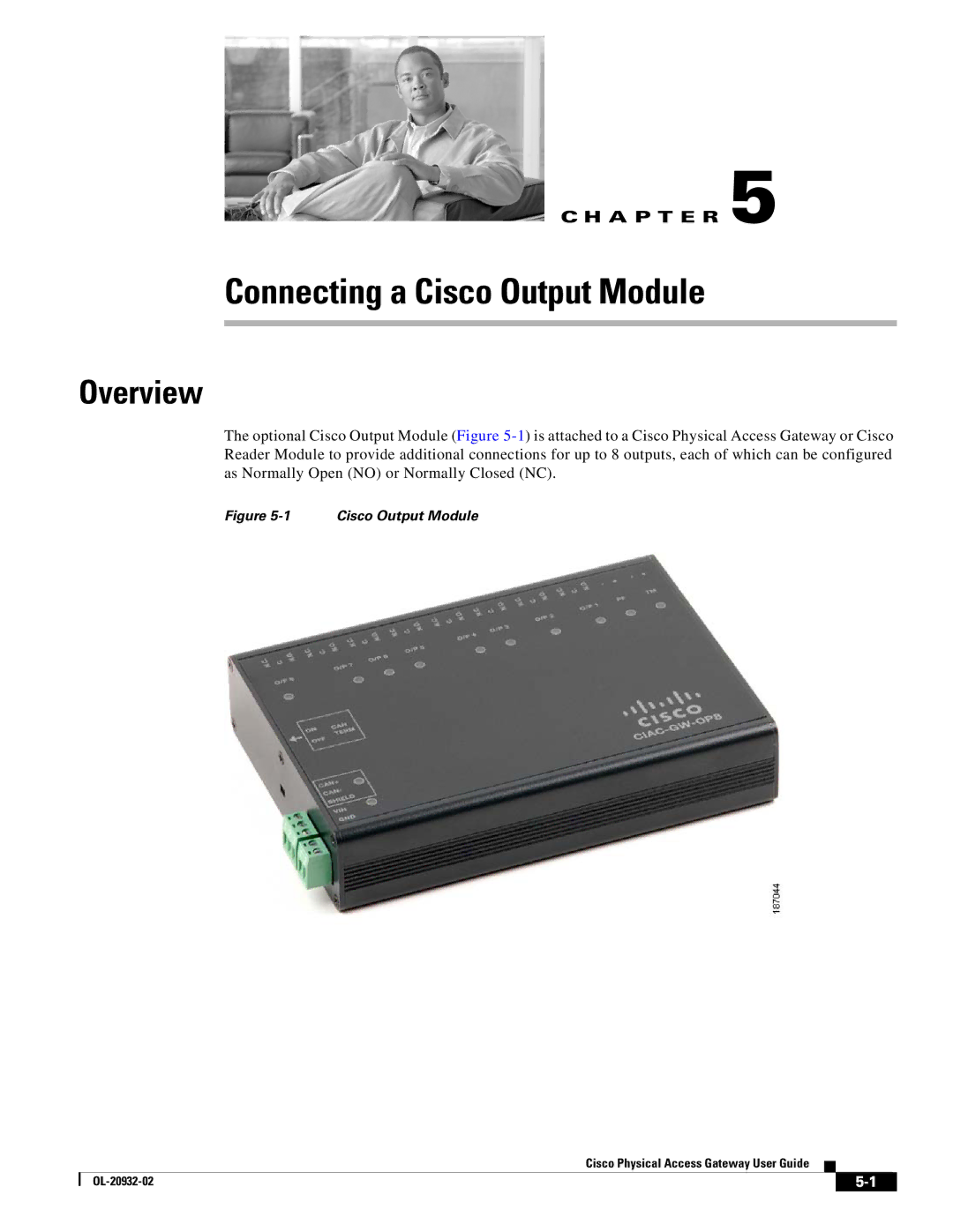 Cisco Systems OL-20932-02 manual Connecting a Cisco Output Module 