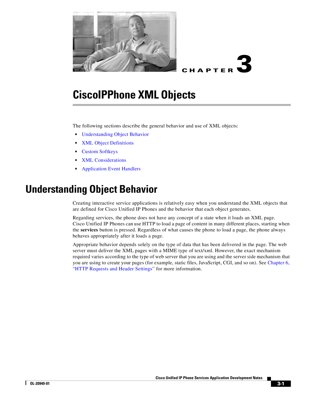 Cisco Systems OL-20949-01 manual CiscoIPPhone XML Objects, Understanding Object Behavior 