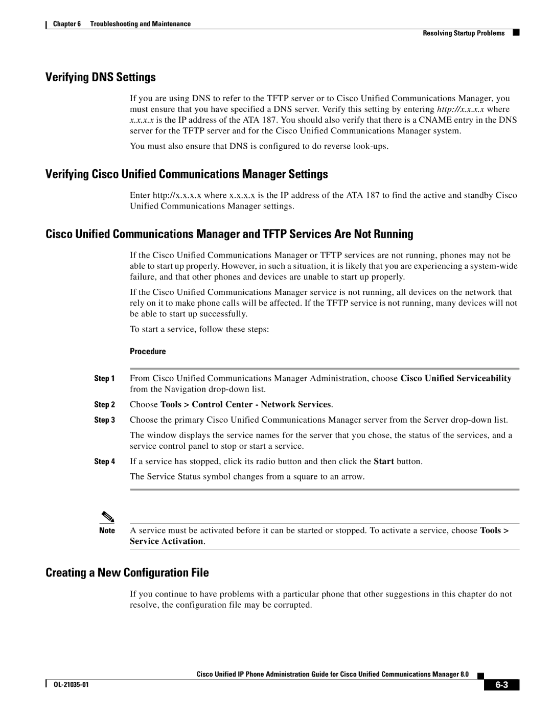 Cisco Systems OL-21035-01 manual Verifying DNS Settings 