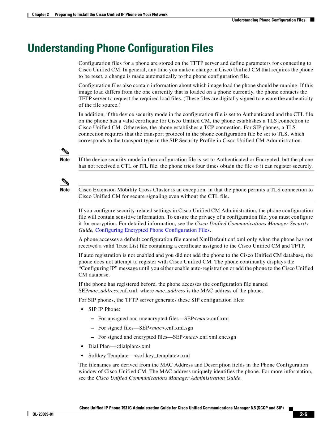 Cisco Systems OL-23089-01 manual Understanding Phone Configuration Files 