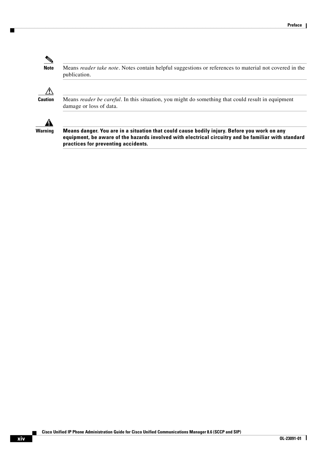 Cisco Systems OL-23091-01 manual Xiv 