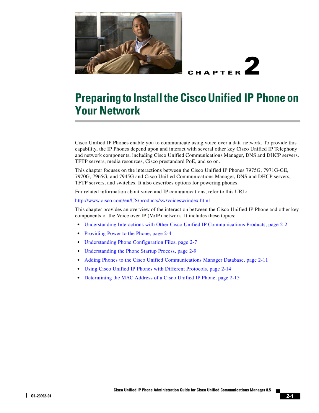 Cisco Systems OL-23092-01 manual A P T E R 