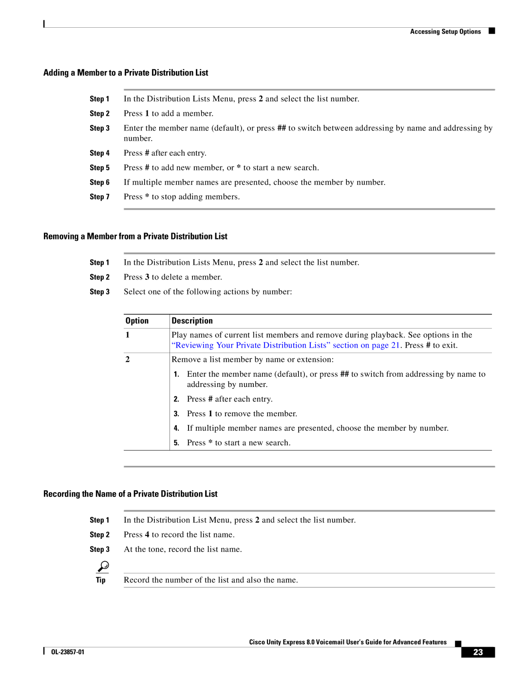 Cisco Systems OL-23857-01 manual Adding a Member to a Private Distribution List 