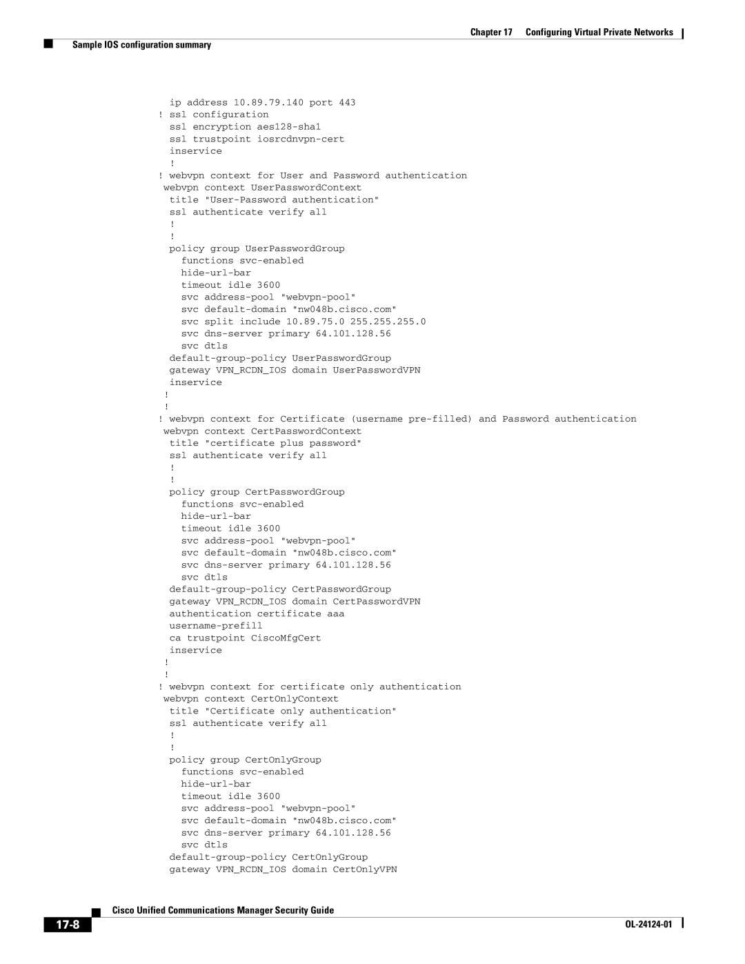 Cisco Systems OL-24124-01 manual 17-8 