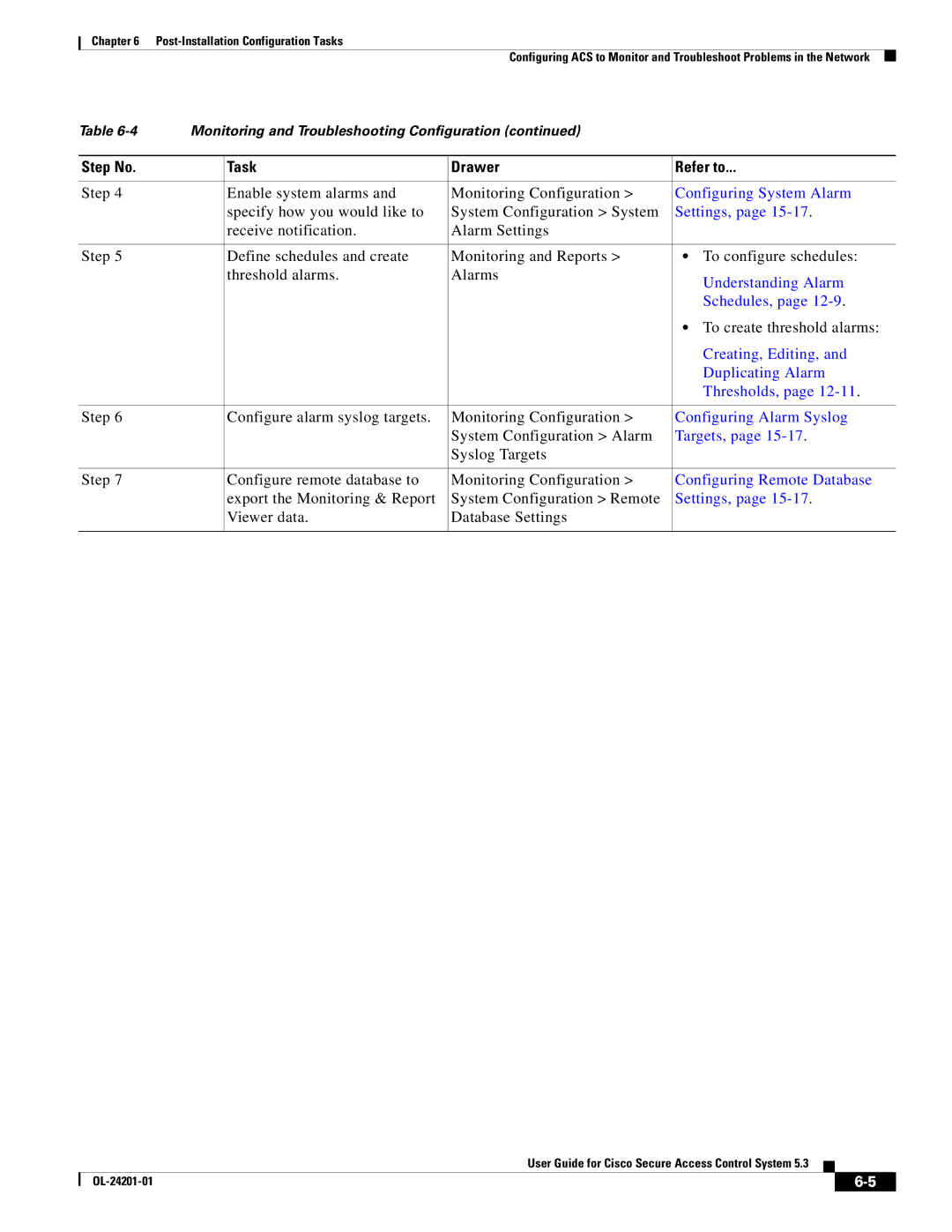 Cisco Systems OL-24201-01 Configuring System Alarm, Settings, Understanding Alarm, Schedules, Creating, Editing, Targets 