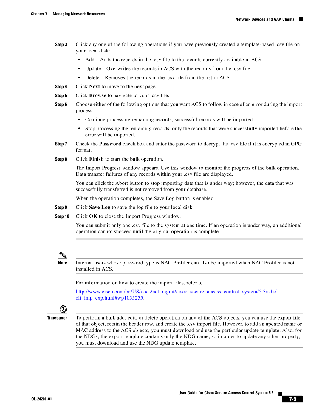 Cisco Systems OL-24201-01 manual Managing Network Resources Network Devices and AAA Clients 