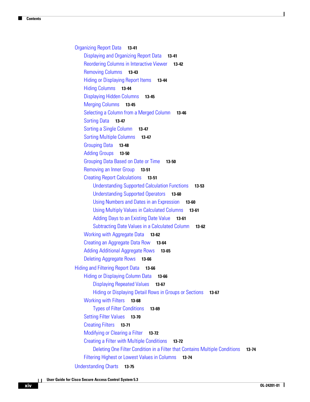 Cisco Systems OL-24201-01 manual Adding Groups, Xiv 