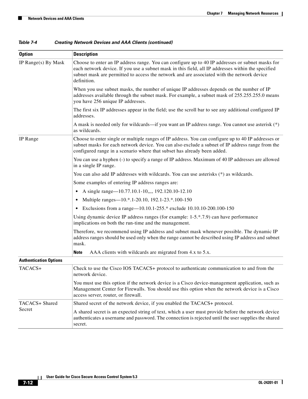 Cisco Systems OL-24201-01 manual Tacacs+ 