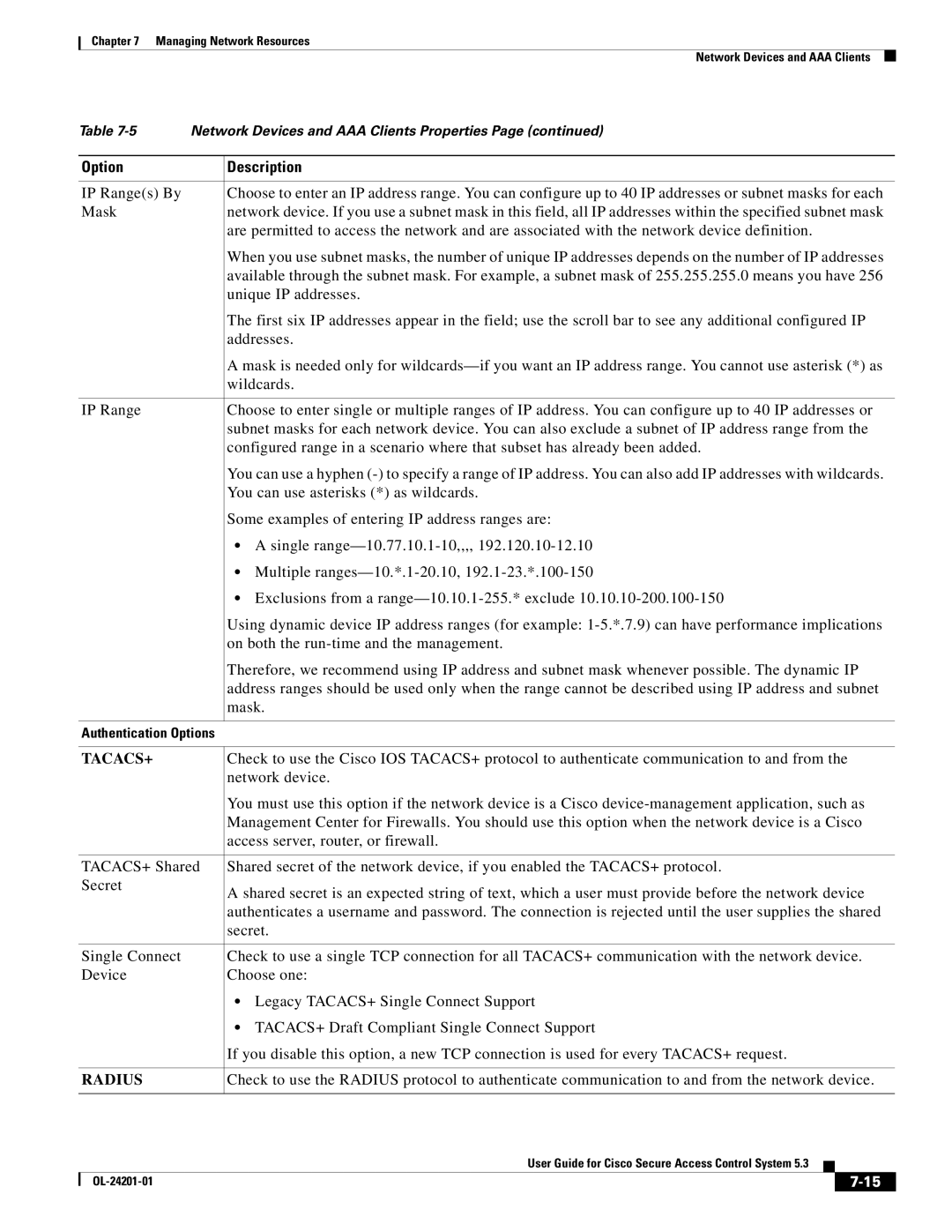 Cisco Systems OL-24201-01 manual Tacacs+ 