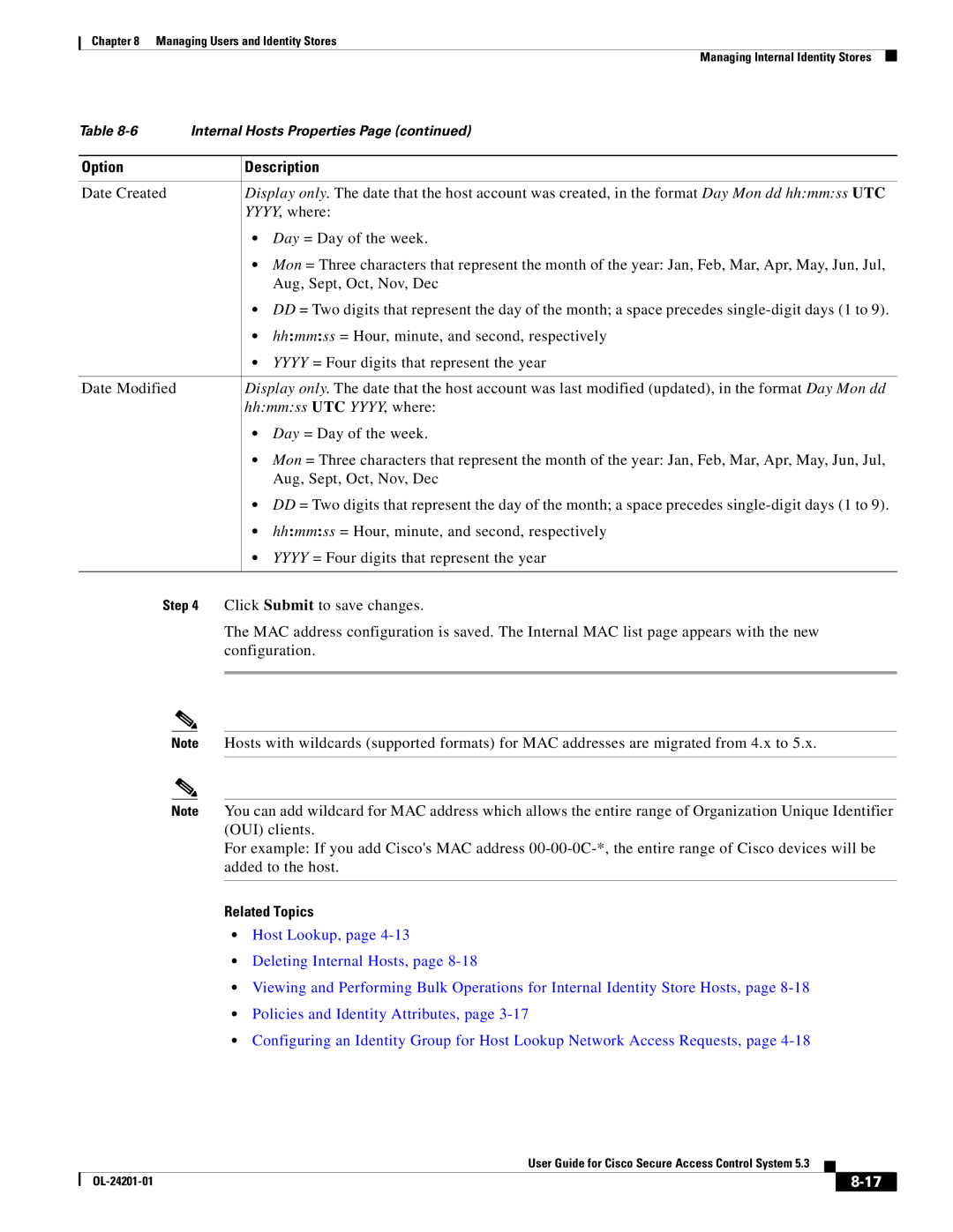 Cisco Systems OL-24201-01 manual Hhmmss UTC Yyyy , where 