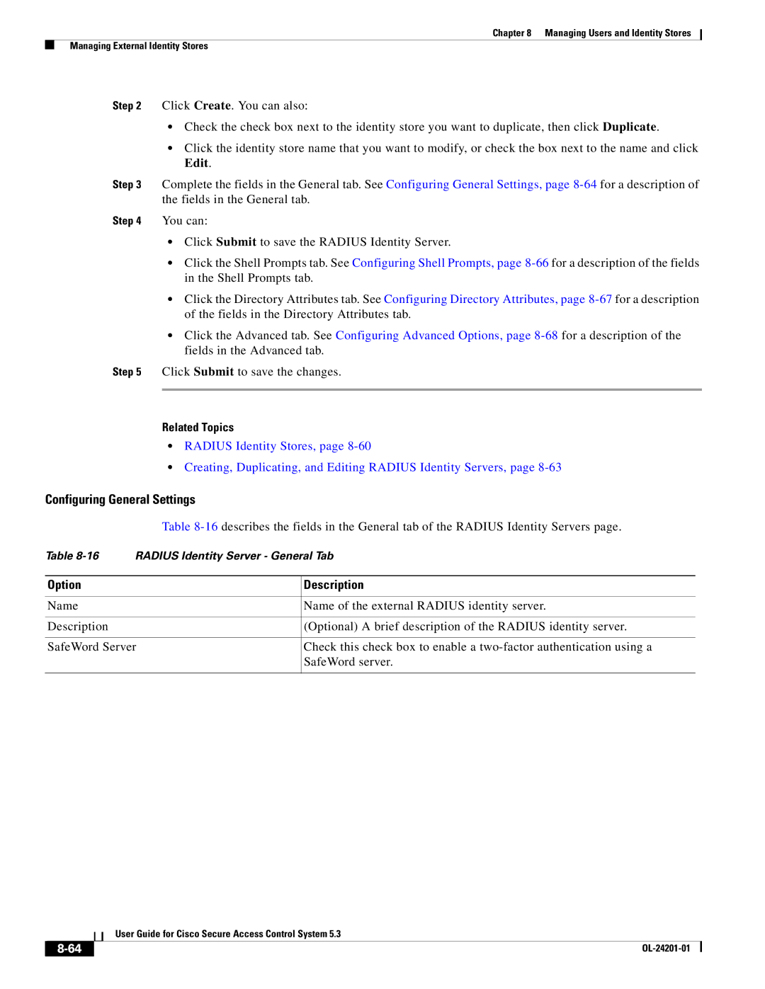 Cisco Systems OL-24201-01 manual Configuring General Settings 